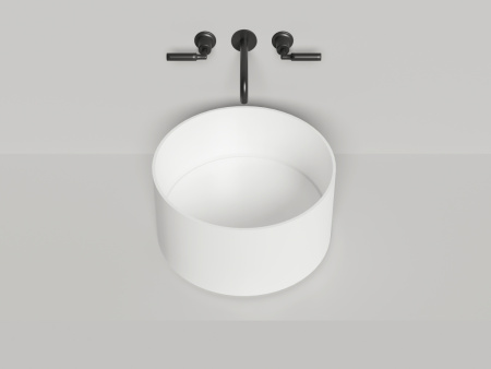 Раковина из искусственного камня S-Stone Salini ARMONIA 130422TM 50х50 накладная цвет белый 1 отверстие под смеситель